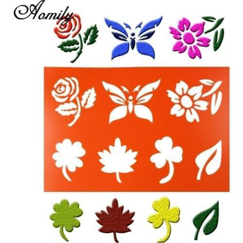 Aomily DIY Butterfly Flowers Leaves Pattern CupCake Mold Chocolate Cream Sugar Cutter Bakeware Paste Fondant Sugar Craft Baking