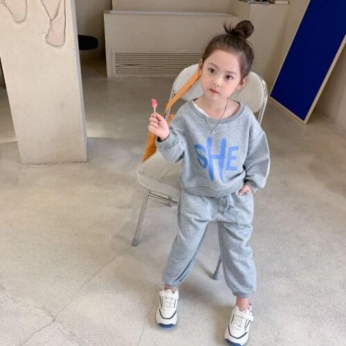 Girls Suits Sweatshirts +Pants 2021 Princess Thicken Winter Autumn Warm Kids Teenagers Outwear Kids Cotton Sport Suits Children