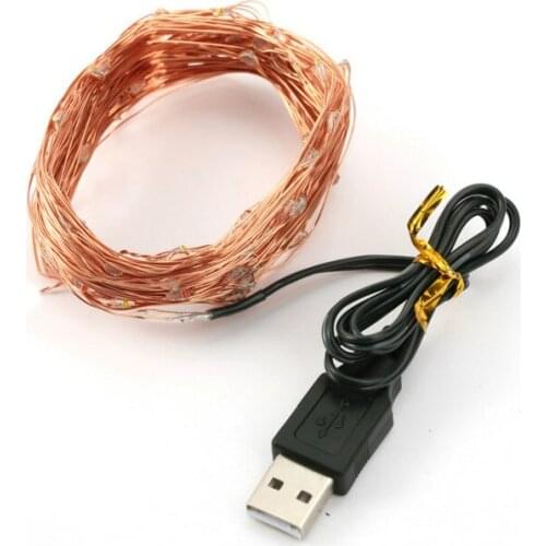 USB Copper Wire String Lights Christmas Day Wedding Decoration Decoration LED Copper Wire Star Lantern