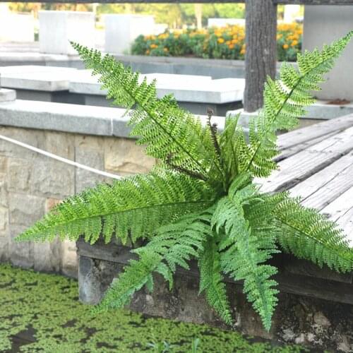 10 pieces Artificial green decor plastic large green leaf plants Branch tree plant