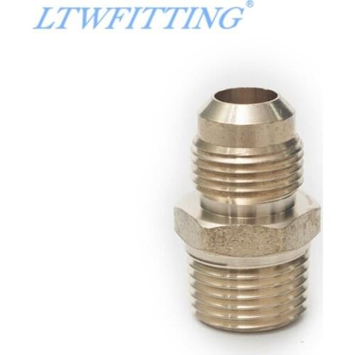 LTWFITTING Brass Flare 1/2" OD x 1/2" Male NPT Connector Tube Fitting
