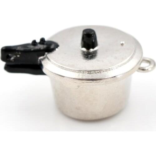 Cute 1:12 Dollhouse Miniature Kitchen Cooking Utensil Pressure Cooker Autoclave Toy