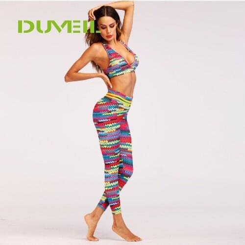 Simulation digital Colors Printed Sports Suit Women Yoga Vest+Yoga Pants Fitness Yoga Set Bodybuilding Gym Running Sportswear