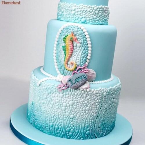 New Pearl Seaweed Seagrass Fondant Cake Silicone Mold Birthday Wedding Decoration DIY Chocolate Biscuit Mold Cake Baking Tools