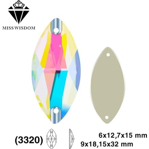 New product high quality flat glass double hole sew-on rhinestones horse eye AB color diy accessories