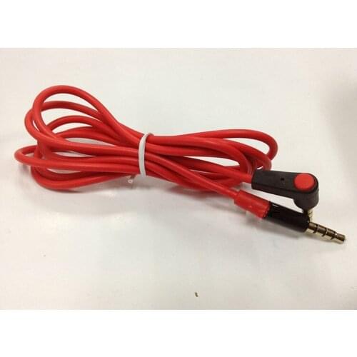 Wholesales 1.2M 3.5mm Male to Male Detox/Pro Headphone Replacement Audio Extension Cable AUX Cable Red 2000pcs/lot