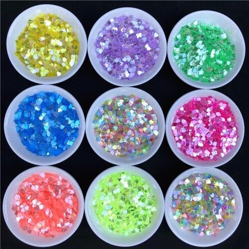 20g/Pack Transparent Color 4mm Love Heart Shape Nail Sequins Paillettes for Nail art,Women manicure,Wedding Decoration confetti