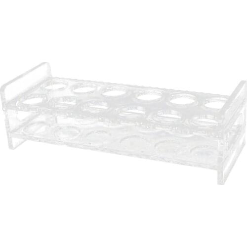 Premium 12-Hole Clear Acrylic Shot Glass Holder Rack Barware Whiskey Cup Serving Tray, Stable