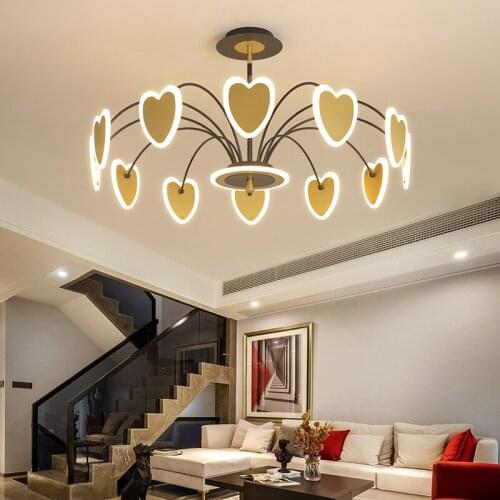 Modern ceiling led ceiling lights living room bedroom led ceiling lamp for Restaurant kitchen black and gold Fixture AC 100-240V