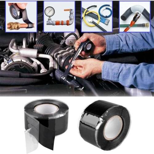 Waterproof Pipe Repair Adhesive Tape Electrician High-Pressure Self-Fluxing Silicone Tape Pipe Repair Silicone Rubber Tool J3