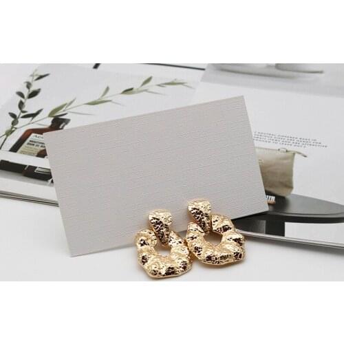 Irregular Earrings Statement Earring For Women Hammered Zinc Alloy New Fashion Styles Drop Trendy Items Gold Plating Stud 202178
