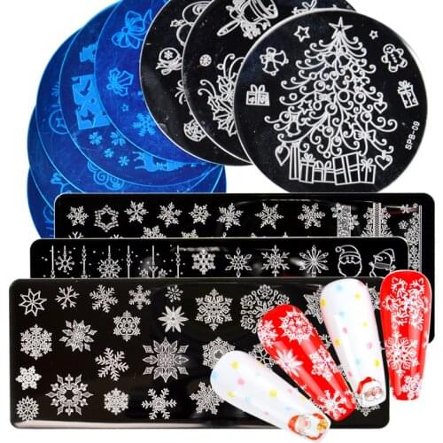 YWK 1 PC Nail Stamping Plates Stamper Scraper Leaf Rose Flower Nail Art Stamp Templates Pen DIY Design Stamping Tool