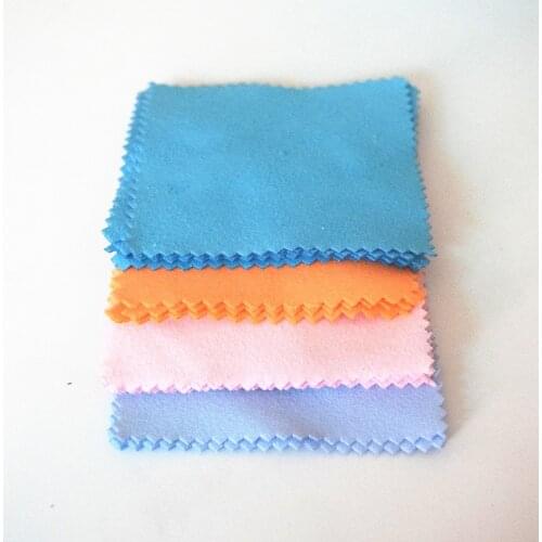 10pcs Flannelette Jewelry Polishing Cloth Soft Clean Wipe Silver Ornaments Anti Tarnish Reusable For Platinum Gold Jewelry 8X8CM