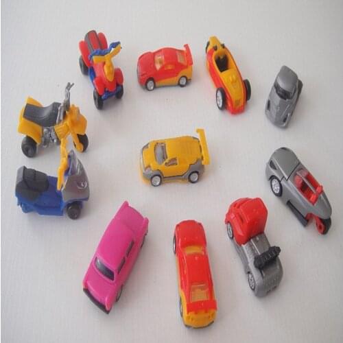 10Pcs/lot DIY Assembly Movie Cars Motorbike Truck Toys SQUINKIES Size 4.5cm Mixed In Random Without CONTAINER