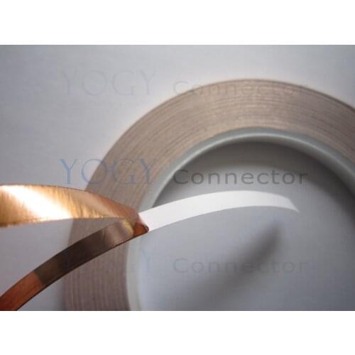 1x 6mm*30M*0.06mm Single Adhesive Single Electric Conductive Copper Foil Tape for PCB EMI Electromagnetic Wave Radiation Mask