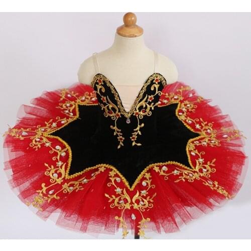 2021 New red Bird Tutu Child Performance Stage Custome Tutu Pink Girl Pancake Tutu White Swan Lake Adult Ballerina Dress Costume