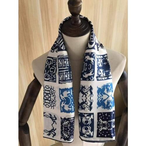 2021 new arrival winter spring classic design 100% real silk scarf twill hand made roll 90*90 cm shawl wrap for women lady