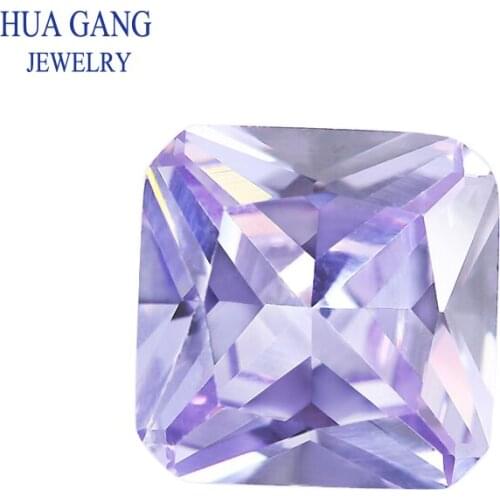 3x3~20x20mm 5A Color Lavender Square Octangle Shape Princess Cut CZ Stone Synthetic Gems Cubic Zirconia