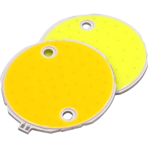 50mm CircularCOB LED Chip 5W 24V LED Light Source for Truck Lighting Work Lamp Warm Cold White Color DC24V