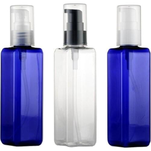 100ML 50PCS Brown Empty Lotion Cream Pump Travel Plastic Bottle PET Cosmetic Cream Packaging Container Treatment Pump Dispenser