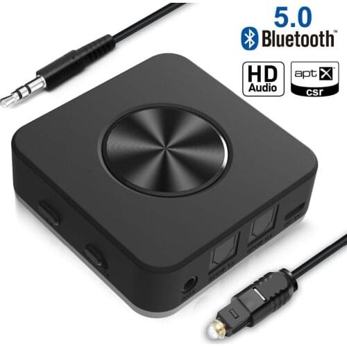Wireless Bluetooth 5.0 CSR8675 Aptx HD low latency adapter optical SPDIF Aux stereo 3.5mm audio TV transmitter speaker receiver
