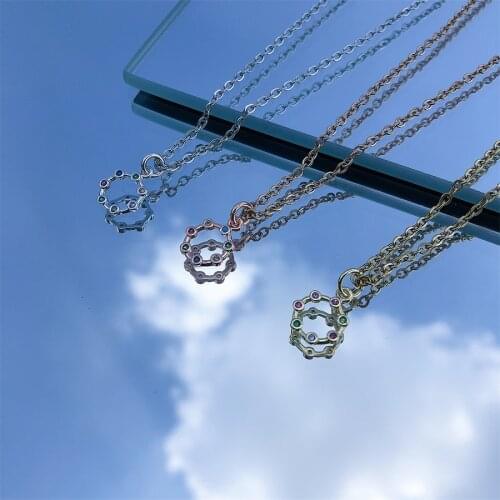 Fashion Retro Sun World Map Circle Rainbow Pendant Multilayer Gold Colodr Necklace Party Charm Jewelry Accessories For Women