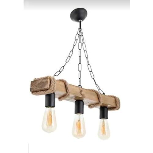 Wood Chandelier 1-2-3 Rustic Rope Chandelier Fixture Bulb Not Including Ceiling Lighting Light Living Room Living Room Nostalgic Bar Cafe