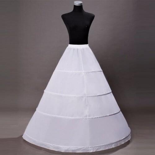 Long Hoop Petticoats for Wedding Dresses Women Underskirt 2018 White Crinoline Jupon Sottogonna