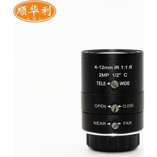 HD 3 Million Pixel 4-12mm Manual Aperture Zoom Lens Industrial Camera Visual Lens C Interface 1 Universe 2