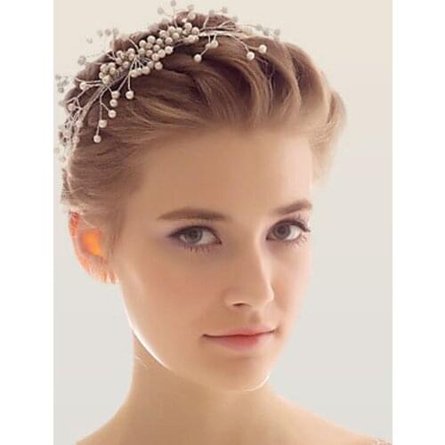 And American high-end handmade fine pearl headdress bride wedding band lady all-match other crown jewelry wholesale