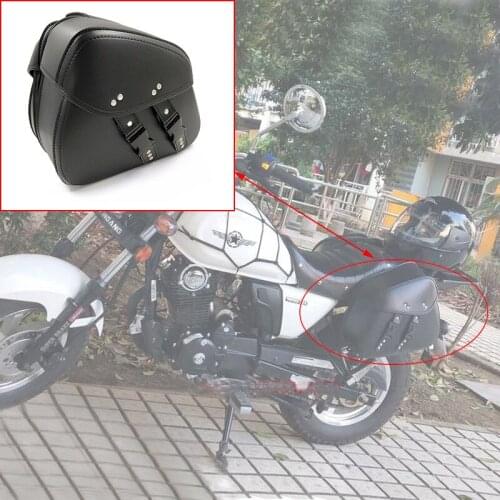 Motorcycle Tool Bag Synthetic Leather Black/Brown Round Fork Bag For Harley Motorcycle Racing Tail Bags