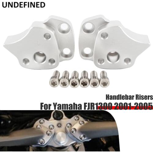 Motorcycle Handlebar Risers 25mm Handle Bar Mount Clamps Adapters Kits for Yamaha FJR1300 FJR 1300 2001-2005 Accessories Chrome