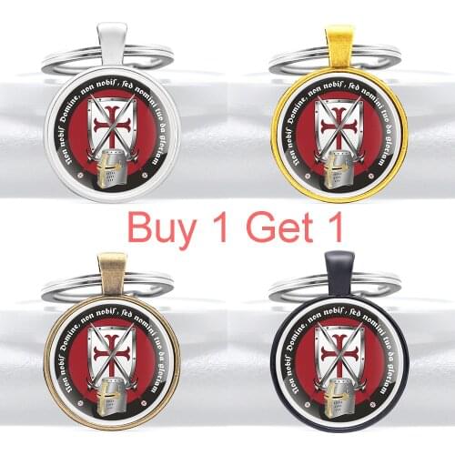 Buy 1 Get 1 Classic Knight Templar Cross Sword Pendant Key Chain Charm Men Women Key Rings Jewelry Gifts