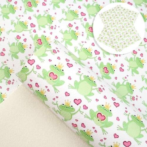 David accessories 20*33cm Cartoon Printed Litchi Faux Leather Sheets in Crafts Synthetic Leather For Bows Leatherette ,1Yc9135