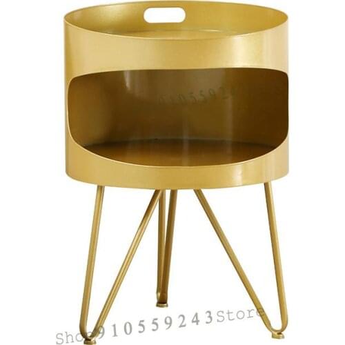 Small Coffee Table Nordic Luxury Living Corner Table Modern Minimalist Round Table Bedroom Net Red Bedside Table Mini Sofa Side