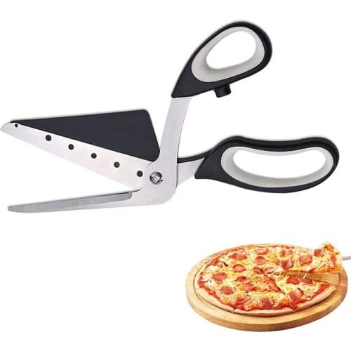Multifunctional Pizza Scissors Stainless Steel Scissor Cut Pizza Slicer Detachable Cutting Tools For Restaurant Kitchen