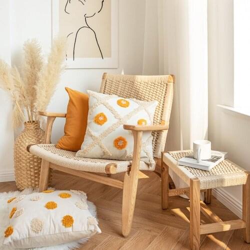 Moroccan Style Geometry Tufted Cushion Cover 45x45cm Pillow Cover Square Home Decoration For Car Sofa Living Room Bed Room