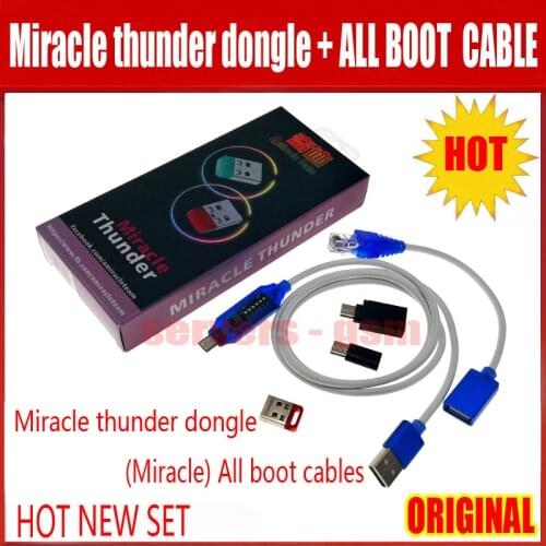 New Miracle box key miracle thunder dongle for phone Repairing unlock+Miracle UMF cable(Ultimate Multi-Functional Cable)All boot