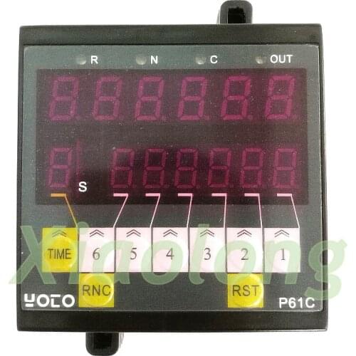 New TCN-P61C/P41C intelligent double row 4-digit 6 digit display electronic preset counter