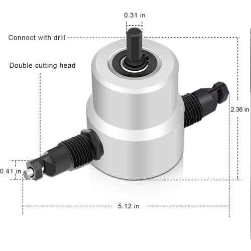Sheet Metal Cutting Nibble Metal Cutting Double Head Nibbler Blade Saw Cutter Tool Drill Accessory Metal Cutting Machine Tool