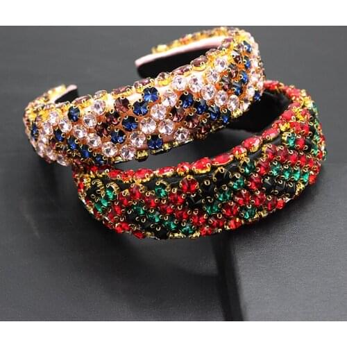 New Baroque Palace Feng Rhinestone Luxury Ladies Prom Catwalk Hair Hoop Gift Exaggerated Street Shooting Hair Accessories 747