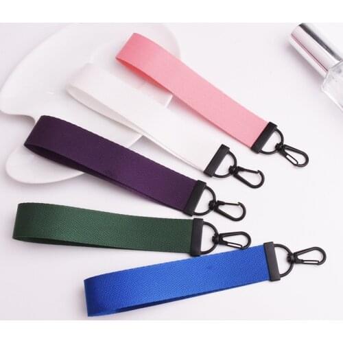 Solid Phone Straps Candy Color DIY Ribbon Rope Keychain for Women Bag Car Keyring Charms Short Long Neck Strap Lanyard for Keys