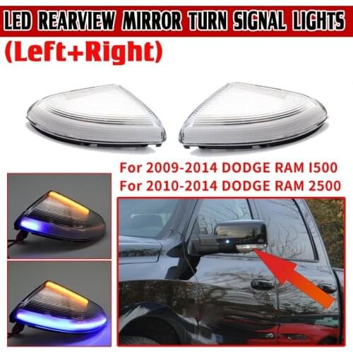 Car Front Left & Right Side Mirror Turn Signal Light for Dodge Ram 1500 2500 2009-2013 68064949AA 68064948AA