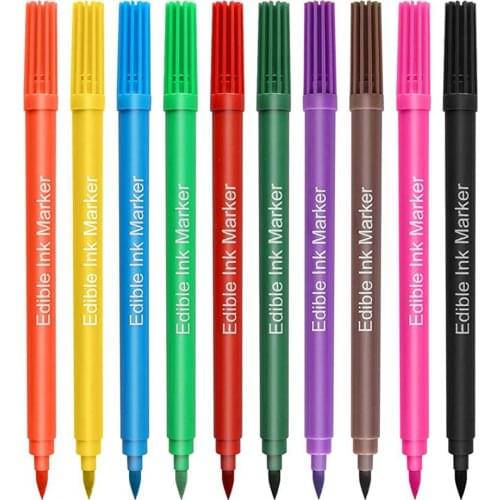 Food Coloring Marker Edible Hook Line Drawing Pens Food Drawer Color Pencils Markers Cake Biscuit Cookie Painting Decor Tools