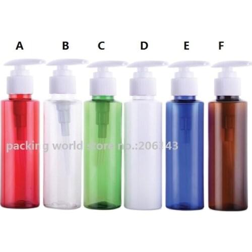 100ml plastic PET BOTTLE with big white pump for emulsion/lotion/essence/removal oil/shampoo/skin care cosmetic packing