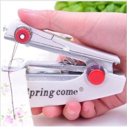 Portable Mini Manual Sewing Machine Simple Operation Sewing Tools Sewing Cloth Fabric Handy Needlework Tool 39 Color Thread