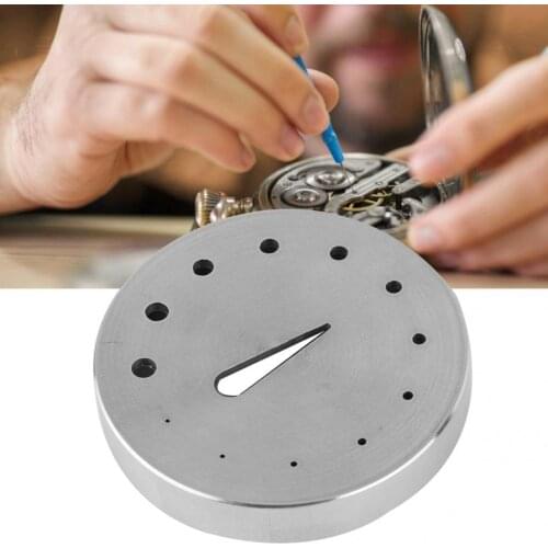 Portable 30106 Steel Watch Balance Hairspring Holding Adjustment Tool with Holes Watch Repair Accessory Tool for Watchmaker