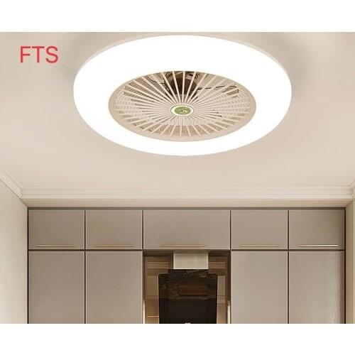 Simple and modern LED with remote control fan light acrylic ultra-thin ceiling light restaurant silent fan light bedroom lamps