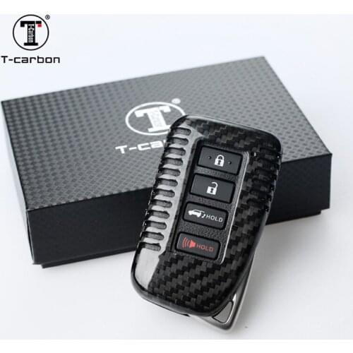 Carbon Fiber Remote Control Car Keychain Key Cover Case For Lexus CT ES GS ISC ISll ISlll LS LX NX RC 4 Button Smart Key