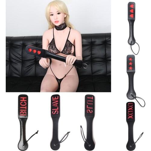 Sex Double-deck Slave Paddle Butt Whip Faux Leather Spanking Flogger Bondage Sure to make your sex life enjoyable sex toys